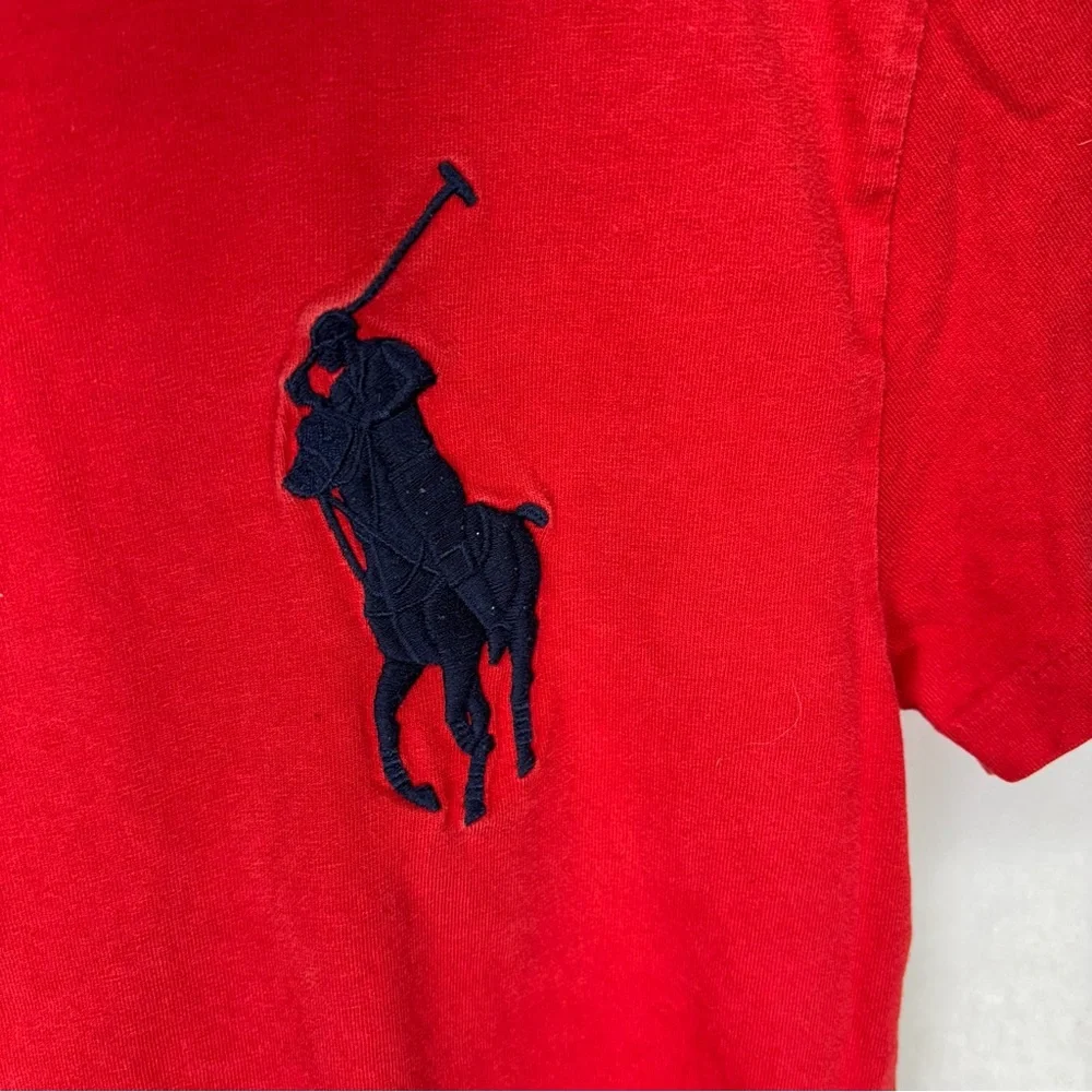 Vintage Polo Ralph Lauren Set Boys Red Chino Pony Logo 90s Relaxed Sz‎ 7/8